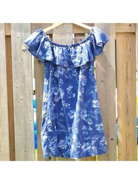 NEW Disney Parks X Tommy Bahama Mini Dress Size Medium Navy Blue Mickey Mouse